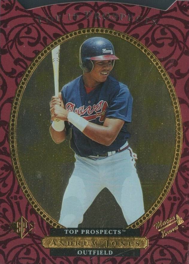 1995 SP Top Prospects Andruw Jones #1 Baseball Card