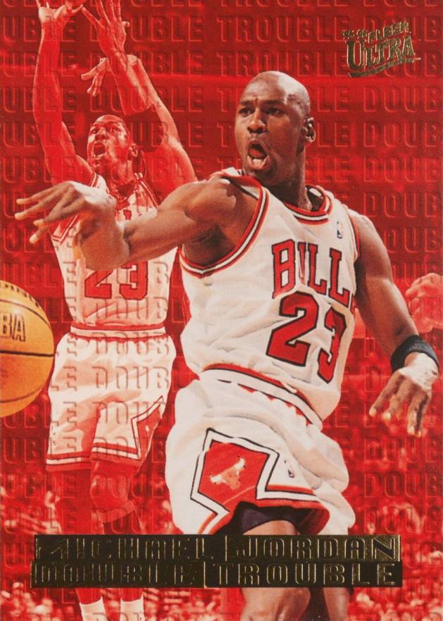 1995 Ultra Double Trouble Michael Jordan #3 Basketball Card