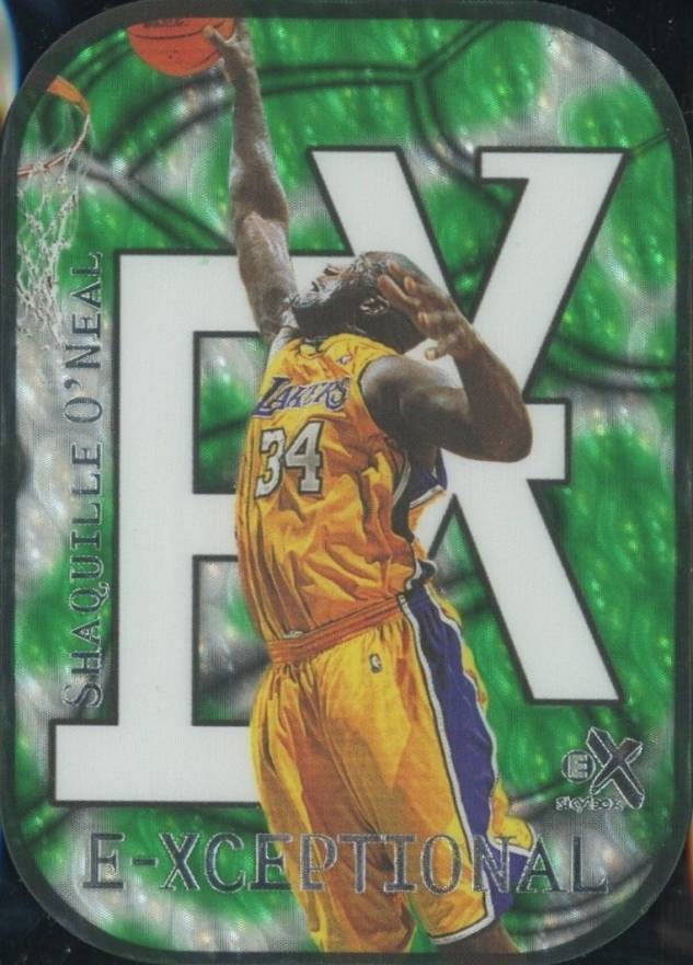 1999 Skybox E-X E-Xceptional Shaquille O'Neal #12 Basketball Card