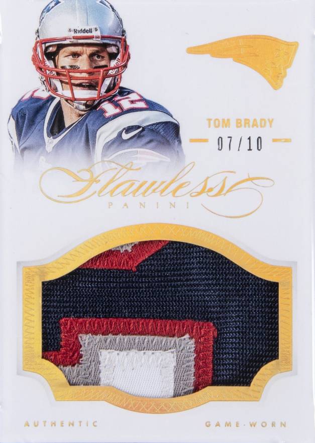 2014 Panini Flawless Patches Tom Brady #9 Football Card