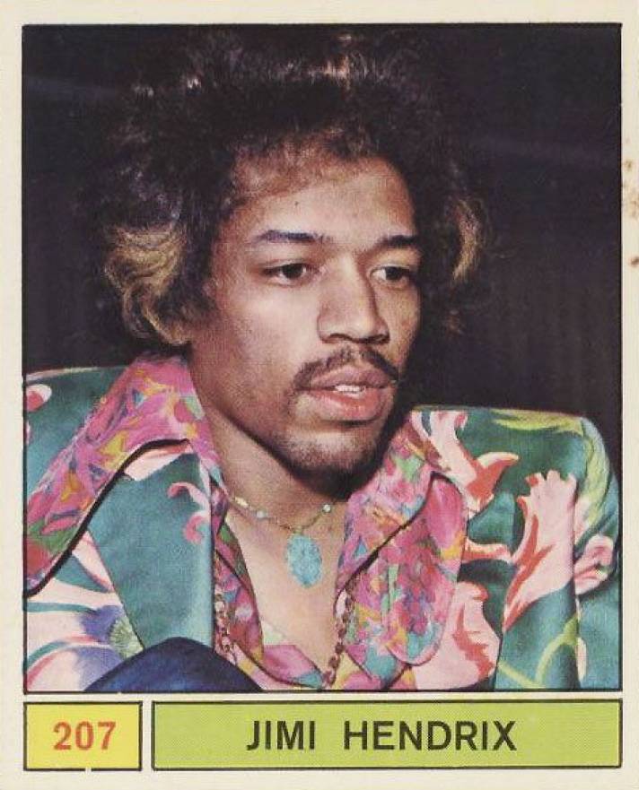 1969 Panini Cantanti Jimi Hendrix #207 Non-Sports Card