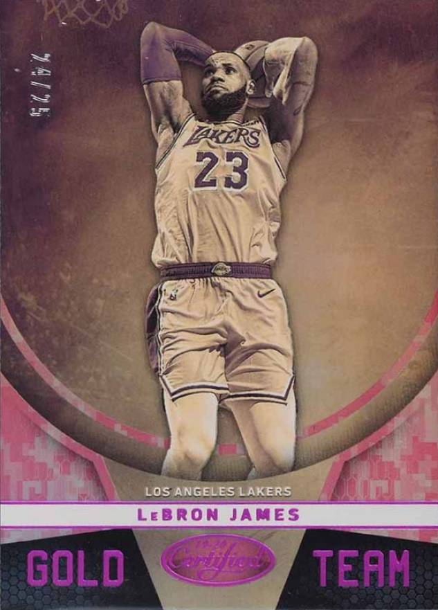 2019 Panini Certified Gold Team  LeBron James #17 Basketball Card
