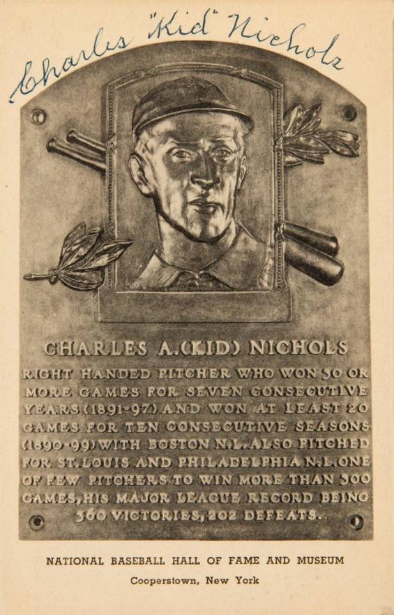 1946 Albertype HOF Plaque Autographed Kid Nichols # Baseball Card