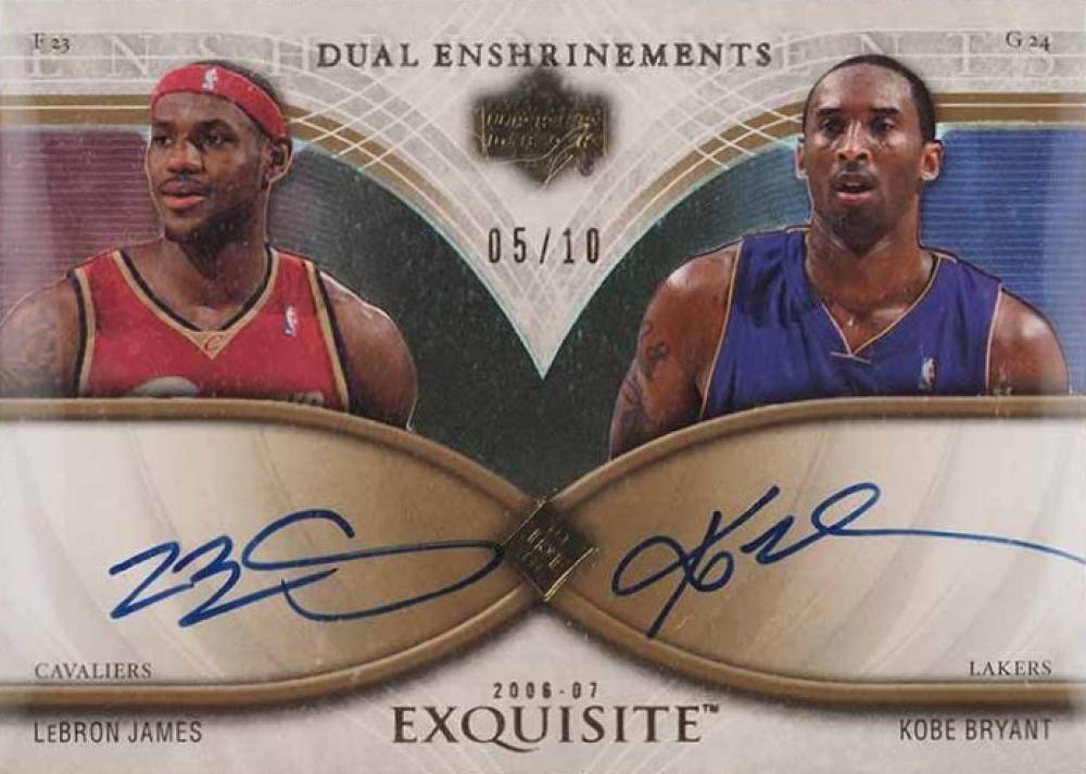 2006  Upper Deck Exquisite Collection Enshrinements Dual James/Bryant #DEXJB Basketball Card