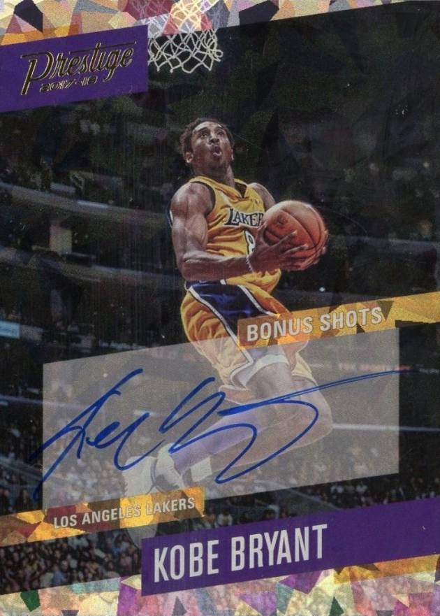 2017 Panini Prestige Bonus Shots Signatures Kobe Bryant #70 Basketball Card
