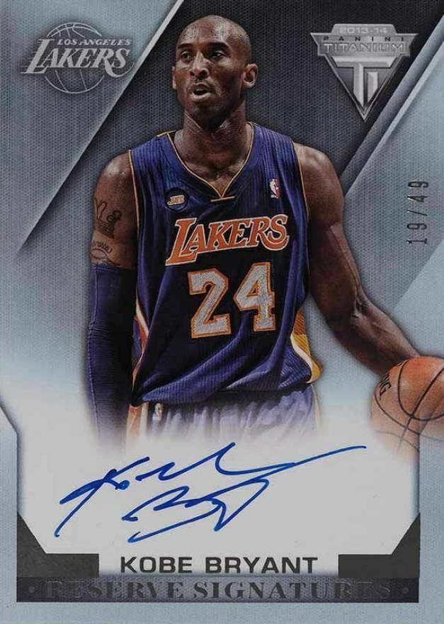 2013 Panini Titanium Reserve Signatures Kobe Bryant #1 Basketball Card