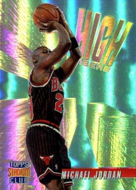 1996 Stadium Club High Risers Michael Jordan #HR14 Basketball Card