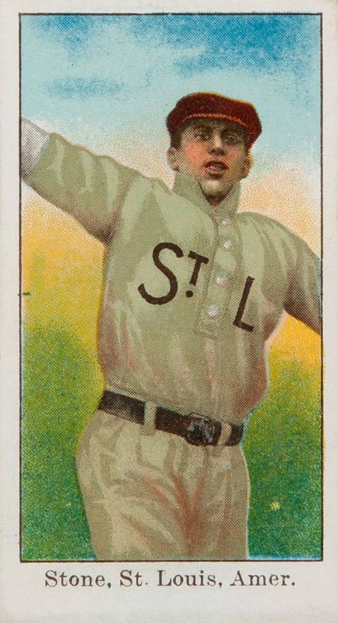 1909 E90-1 American Caramel Stone, St. Louis Amer. # Baseball Card