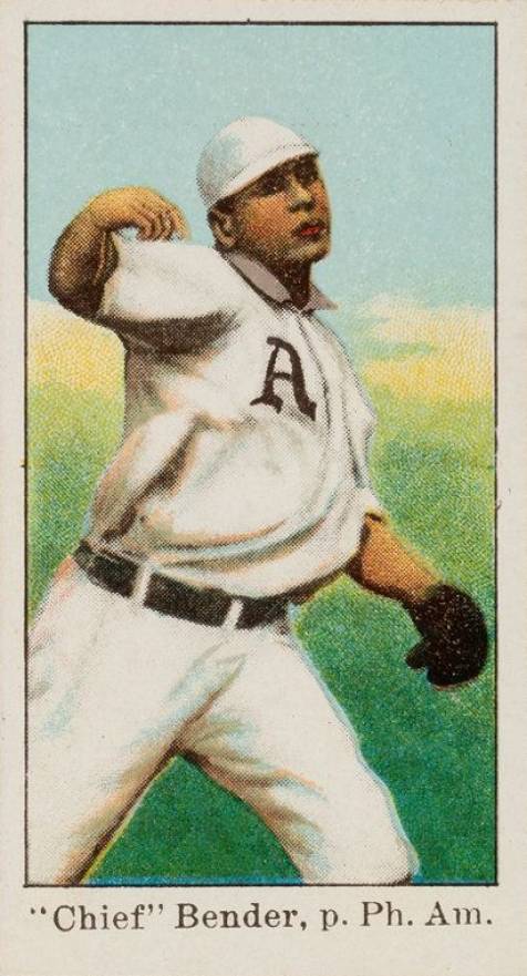 1909 E90-1 American Caramel Chief Bender, p, Ph. Amer. # Baseball Card