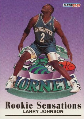 1992 Fleer Rookie Sensations Larry Johnson #5 Basketball Card