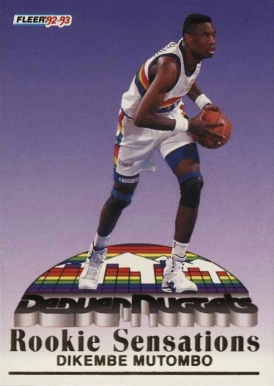1992 Fleer Rookie Sensations Dikembe Mutombo #7 Basketball Card