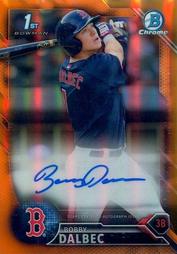 2016 Bowman Draft Chrome Draft Picks Autographs Bobby Dalbec #CDABD Baseball Card