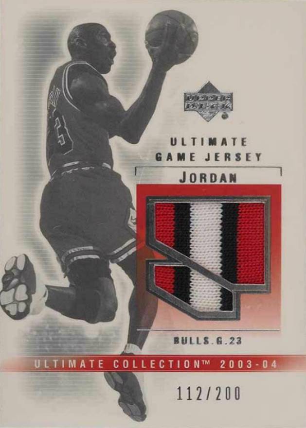 2003 Upper Deck Ultimate Collection Ultimate Game Jersey Michael Jordan #MJ-J Basketball Card