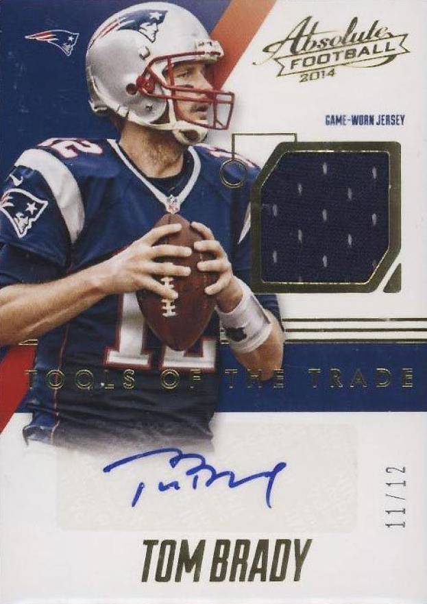 2014 Panini Absolute Tools of the Trade Signatures Tom Brady #TB Football Card