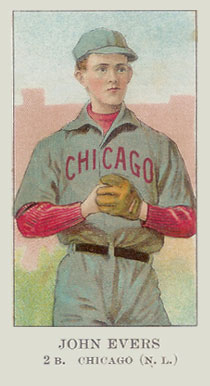 1908 American Caramel John Evers 2.b. # Baseball Card