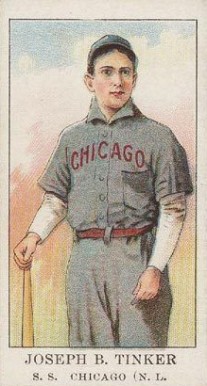 1908 American Caramel Joseph B. Tinker s.s. # Baseball Card