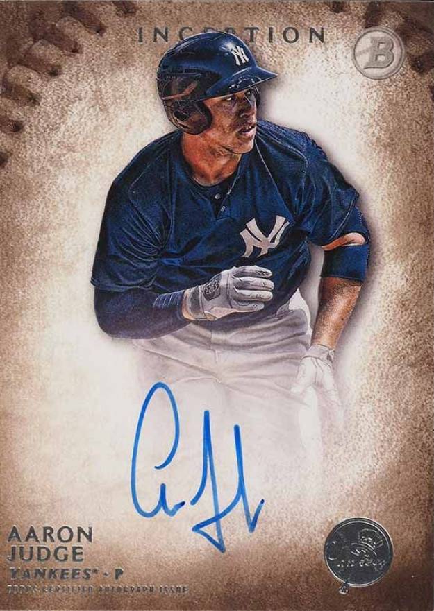 2015 Bowman Inception Prospect Autograph Aaron Judge #PA-AJ Baseball Card