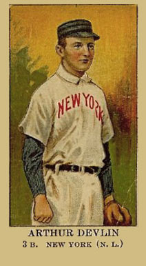 1909 American Caramel Arthur Devlin 3.b. #10 Baseball Card