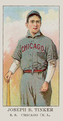 1909 American Caramel Joseph B. Tinker s.s. #32 Baseball Card