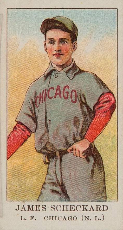 1909 American Caramel James Scheckard l.f. #27 Baseball Card