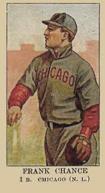 1909 American Caramel Frank Chance 1.b. #7 Baseball Card