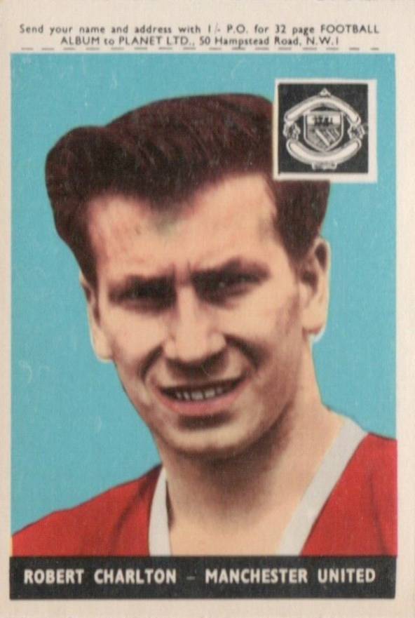 1958 A & BC Footballer  Robert Charlton #3 Soccer Card