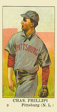 1910 American Caramel Chas. Phillipi p. # Baseball Card