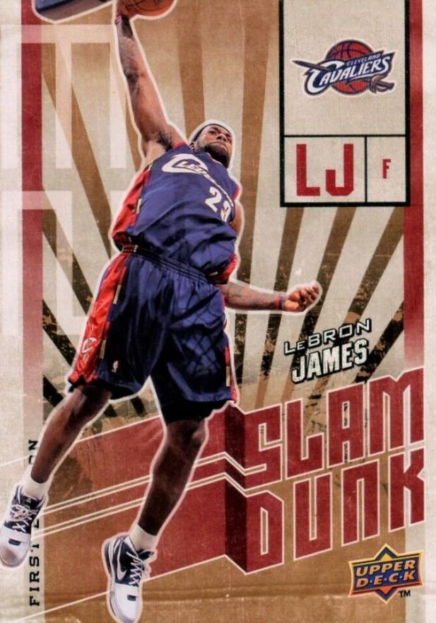 2009 Upper Deck First Edition Slam Dunk LeBron James #SD-5 Basketball Card