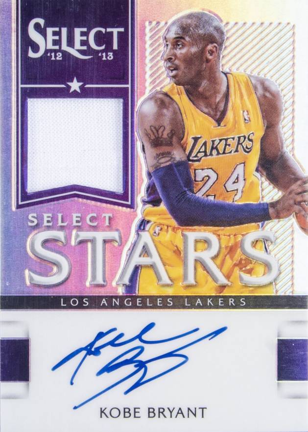 2012 Panini Select Select Stars Jersey Autographs Kobe Bryant #2 Basketball Card