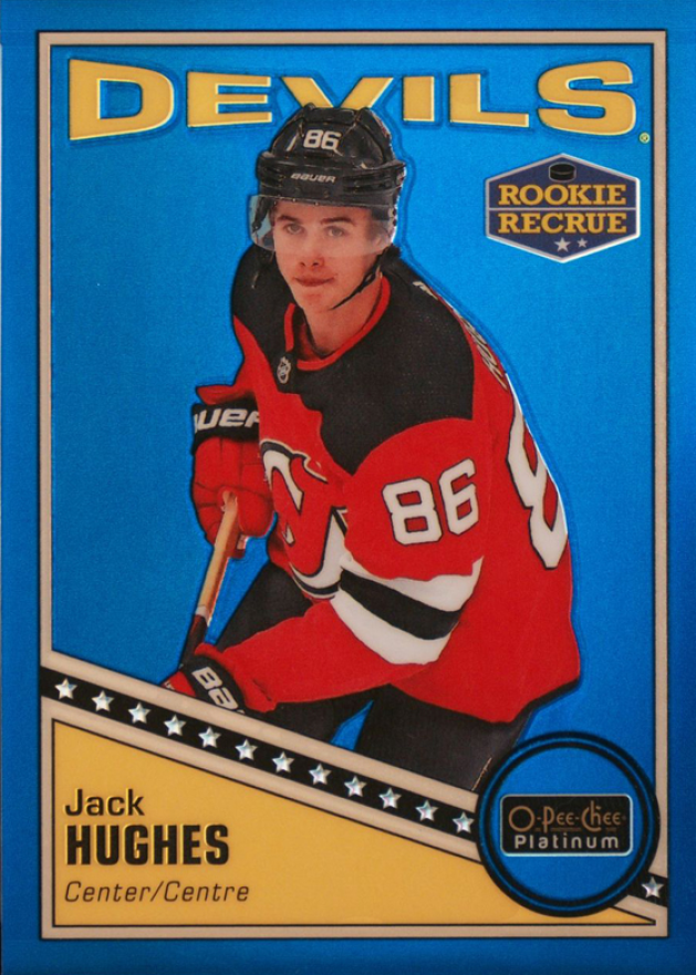 2019 O-Pee-Chee Platinum Retro Jack Hughes #R-100 Hockey Card