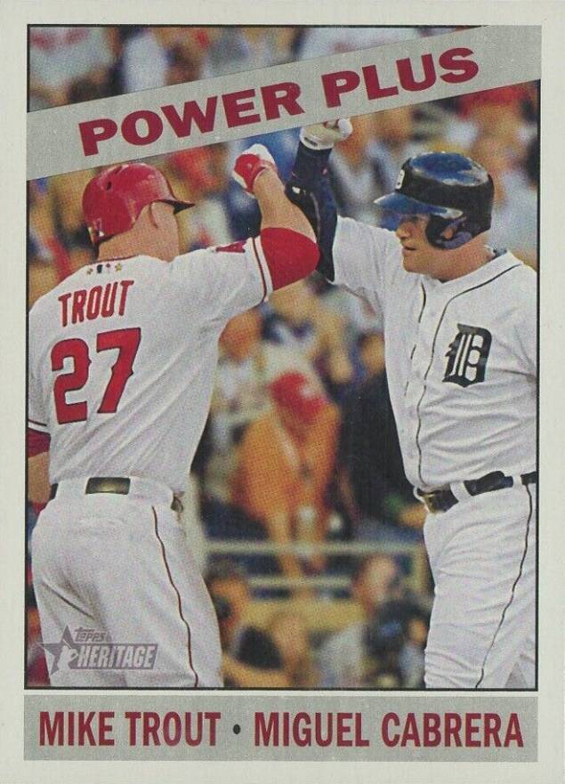 2015 Topps Heritage  Miguel Cabrera/Mike Trout #52 Baseball Card