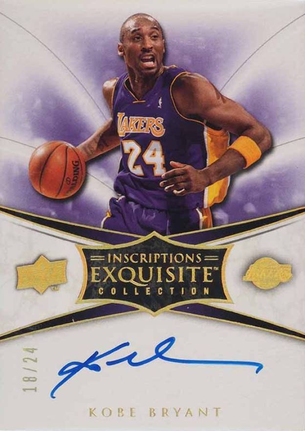 2008 Upper Deck Exquisite Collection Inscriptions Kobe Bryant #KB Basketball Card