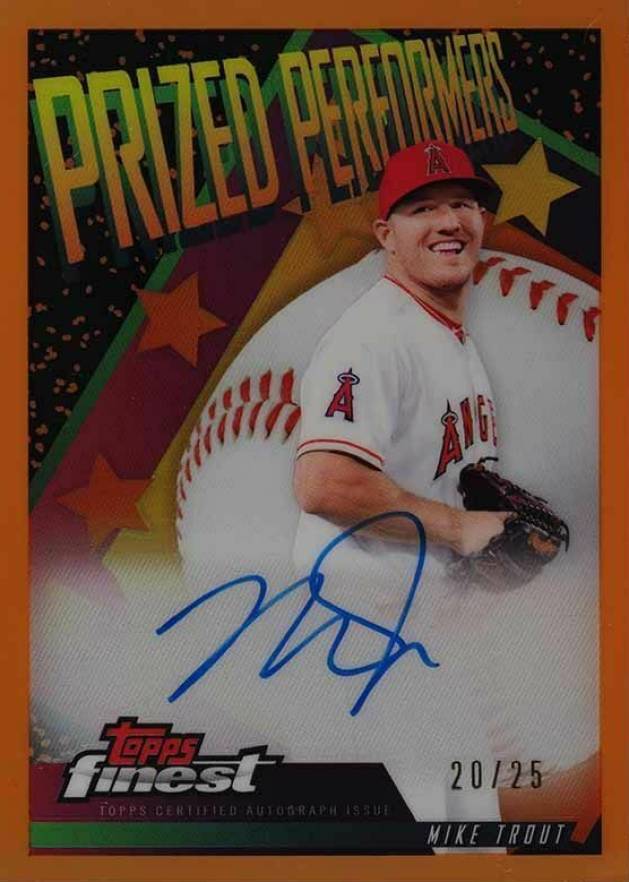 2019 Finest Prized Performers Autographs Mike Trout #MT Baseball Card