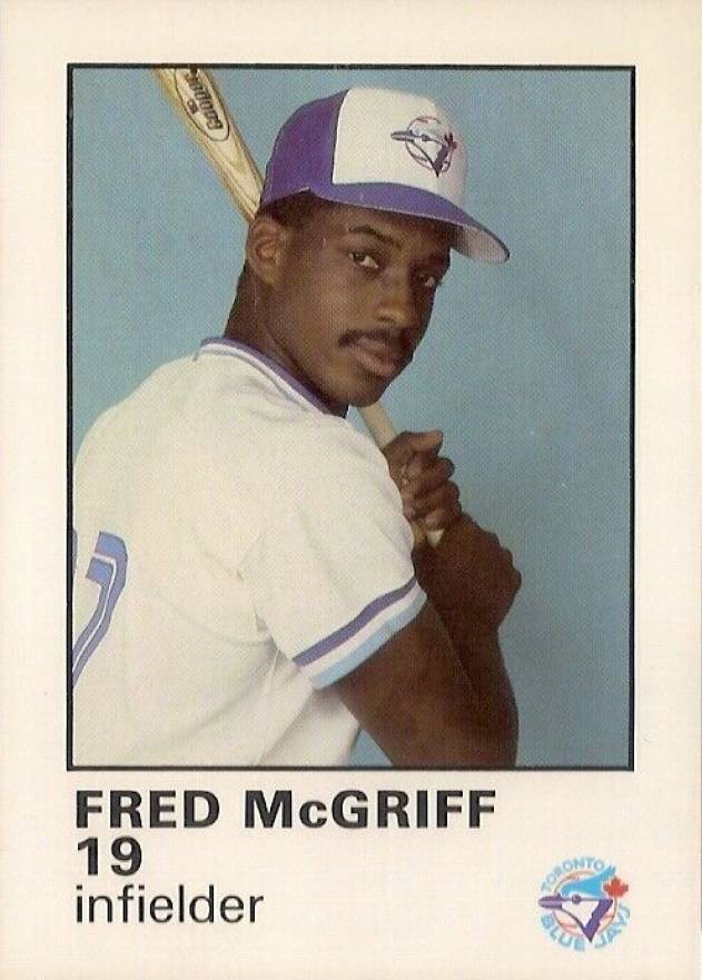 1987 Blue Jays Fire Safety Fred McGriff # Baseball Card