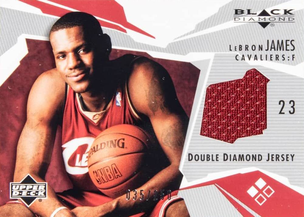 2003 Upper Deck Black Diamond Jersey LeBron James #BD2LJ Basketball Card