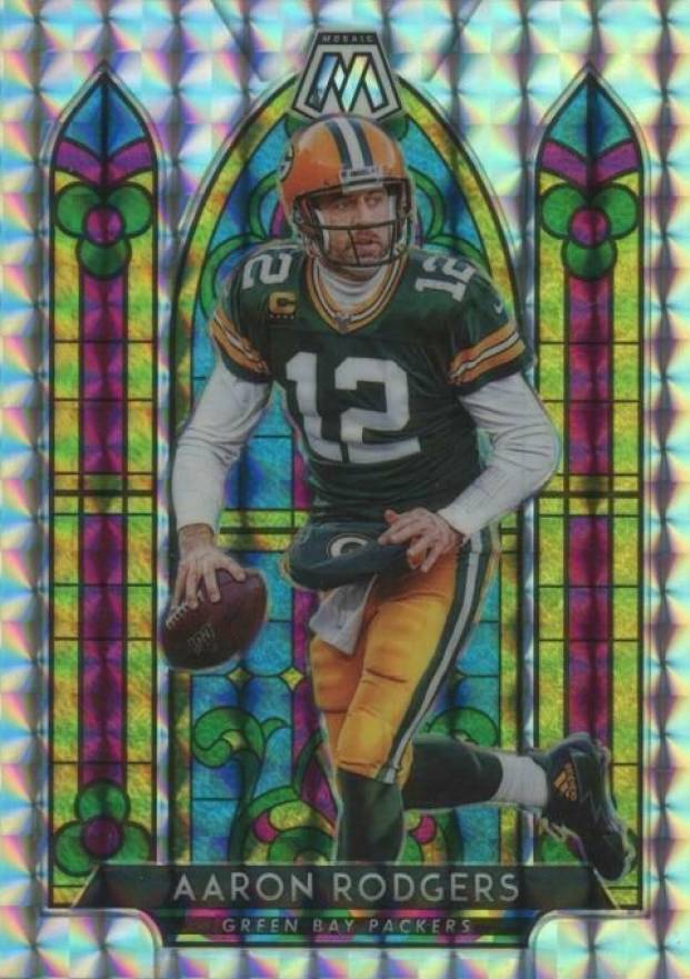 2020 Panini Mosaic Stained Glass Aaron Rodgers #SG6 Football Card