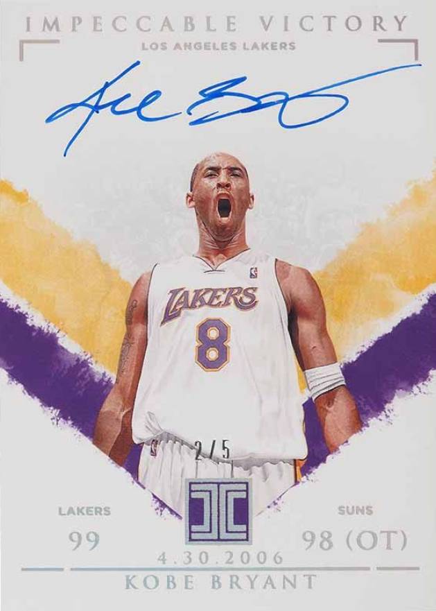 2019 Panini Impeccable Impeccable Victory Signatures Kobe Bryant #IVKBR Basketball Card
