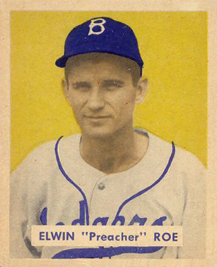 1949 Bowman Preacher Roe #162 Baseball Card Value Price Guide
