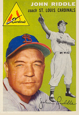 1954 Topps John Riddle #147 Baseball Card Value Price Guide